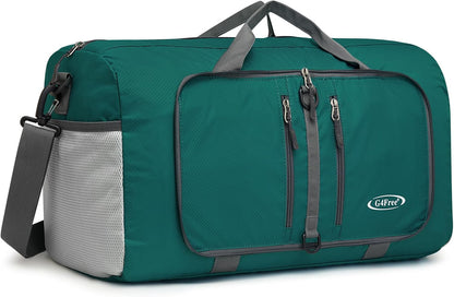 40L/65L Foldable Travel Duffle Bag Packable Weekender Bag | Water Resistant Nylon, Carry On Size Duffel, for Travel or Overnight Weekender Trip, for Gym or Sports, for Men Women
