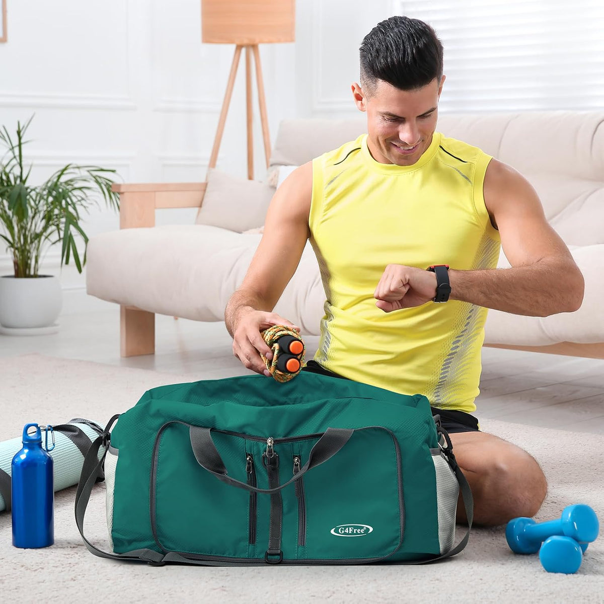 40L/65L Foldable Travel Duffle Bag Packable Weekender Bag | Water Resistant Nylon, Carry On Size Duffel, for Travel or Overnight Weekender Trip, for Gym or Sports, for Men Women