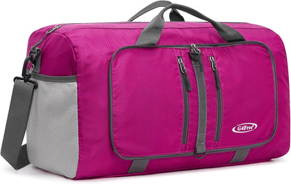 40L/65L Foldable Travel Duffle Bag Packable Weekender Bag | Water Resistant Nylon, Carry On Size Duffel, for Travel or Overnight Weekender Trip, for Gym or Sports, for Men Women