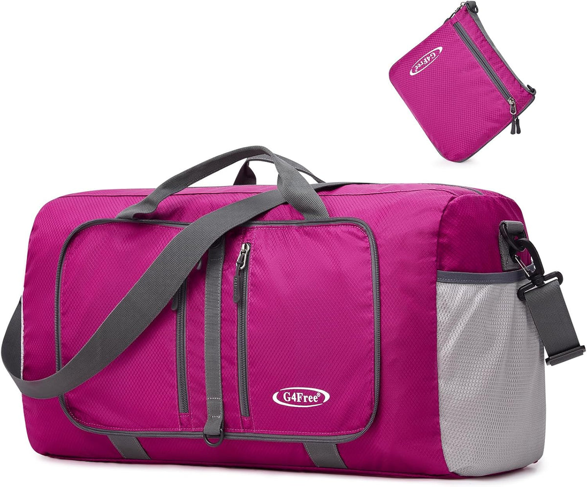 40L/65L Foldable Travel Duffle Bag Packable Weekender Bag | Water Resistant Nylon, Carry On Size Duffel, for Travel or Overnight Weekender Trip, for Gym or Sports, for Men Women