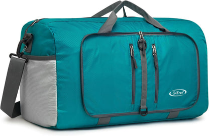 40L/65L Foldable Travel Duffle Bag Packable Weekender Bag | Water Resistant Nylon, Carry On Size Duffel, for Travel or Overnight Weekender Trip, for Gym or Sports, for Men Women