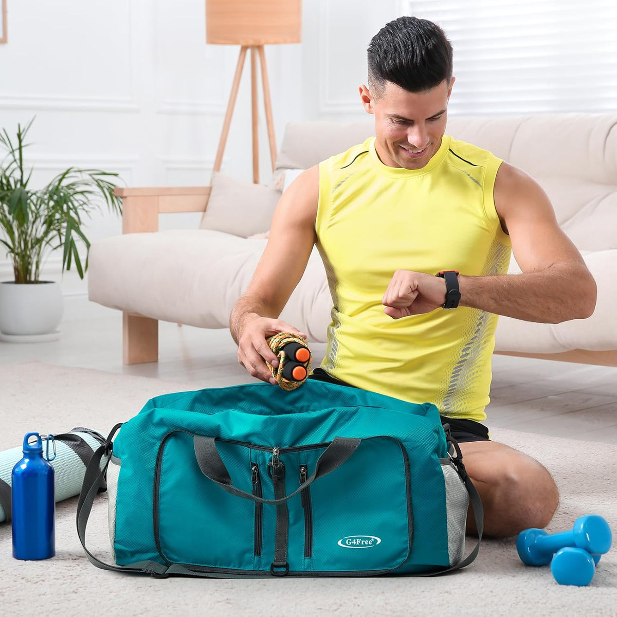 40L/65L Foldable Travel Duffle Bag Packable Weekender Bag | Water Resistant Nylon, Carry On Size Duffel, for Travel or Overnight Weekender Trip, for Gym or Sports, for Men Women