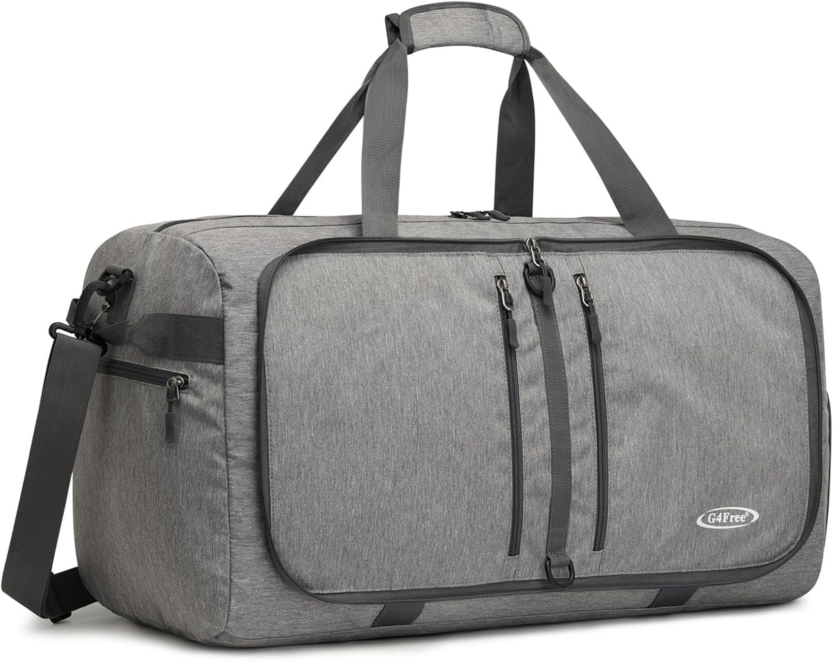 40L/65L Foldable Travel Duffle Bag Packable Weekender Bag | Water Resistant Nylon, Carry On Size Duffel, for Travel or Overnight Weekender Trip, for Gym or Sports, for Men Women