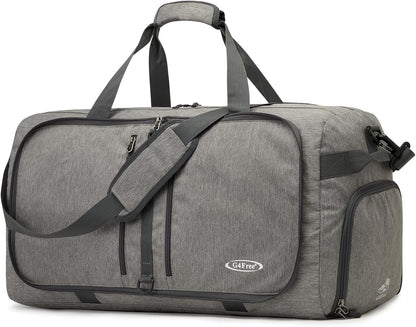 40L/65L Foldable Travel Duffle Bag Packable Weekender Bag | Water Resistant Nylon, Carry On Size Duffel, for Travel or Overnight Weekender Trip, for Gym or Sports, for Men Women