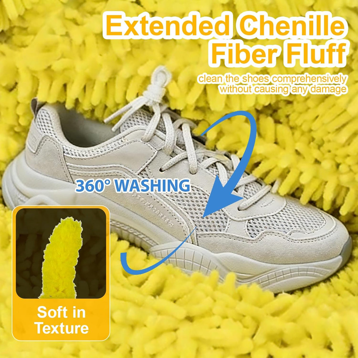 – Reusable Laundry Shoe Bag for Sneakers, Running Shoes & White Shoes, Helps Protect Against Deformation, Scratches & Washer Damage(Yellow 2pcs)