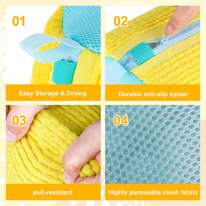 – Reusable Laundry Shoe Bag for Sneakers, Running Shoes & White Shoes, Helps Protect Against Deformation, Scratches & Washer Damage(Yellow 2pcs)