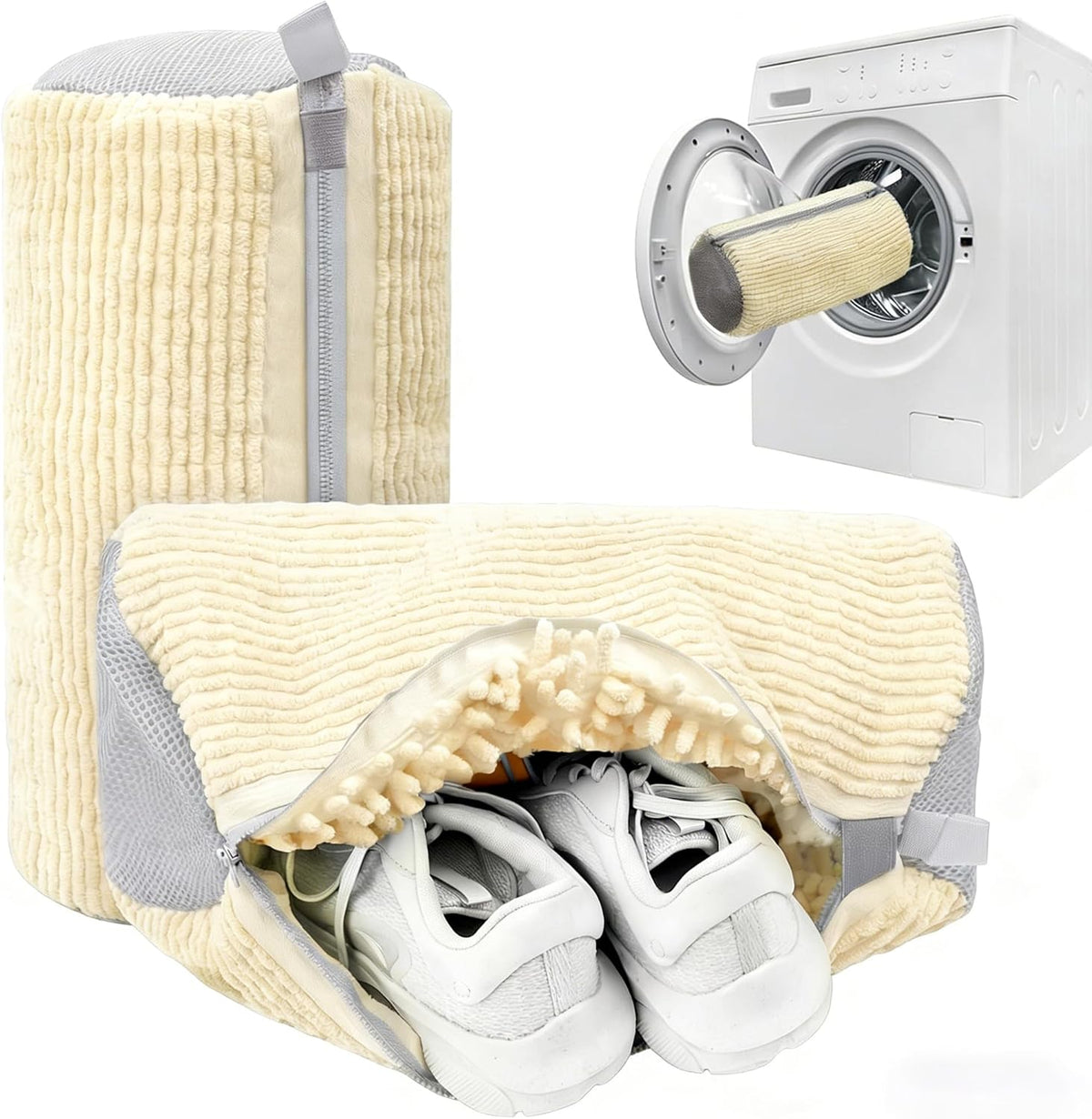 – Reusable Laundry Shoe Bag for Sneakers, Running Shoes & White Shoes, Helps Protect Against Deformation, Scratches & Washer Damage(Yellow 2pcs)