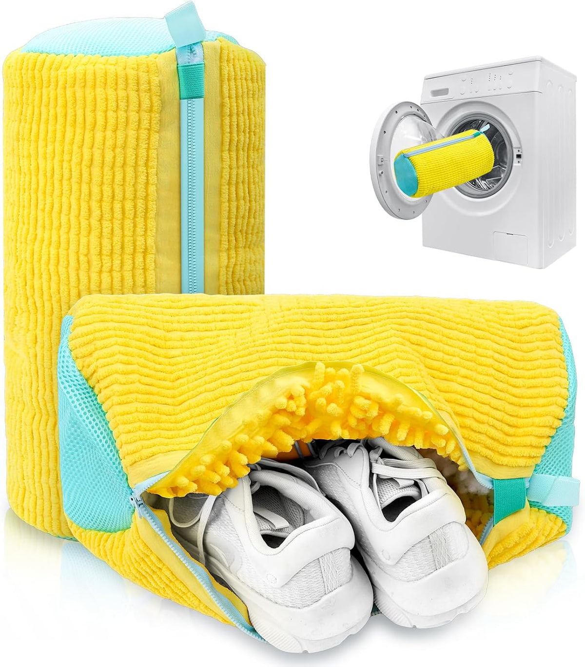 – Reusable Laundry Shoe Bag for Sneakers, Running Shoes & White Shoes, Helps Protect Against Deformation, Scratches & Washer Damage(Yellow 2pcs)