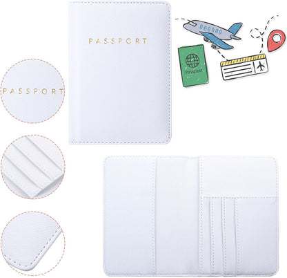 2 Pcs Passport Cover Holder for Travel Waterproof Leather Passport Wallet Case Book Travel Cruise Essentials for Women Men | 2 Pieces