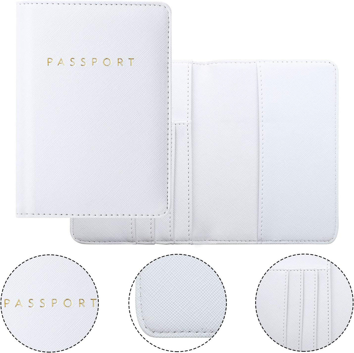 2 Pcs Passport Cover Holder for Travel Waterproof Leather Passport Wallet Case Book Travel Cruise Essentials for Women Men | 2 Pieces