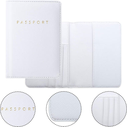 2 Pcs Passport Cover Holder for Travel Waterproof Leather Passport Wallet Case Book Travel Cruise Essentials for Women Men | 2 Pieces