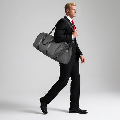Garment Bags For Travel,Convertible Garment Bag With Shoulder Strap,Professional Carry On Duffel Bag For Men Women-2 In 1 Hanging Foldable Weekender Travel Suit Bags,Grey