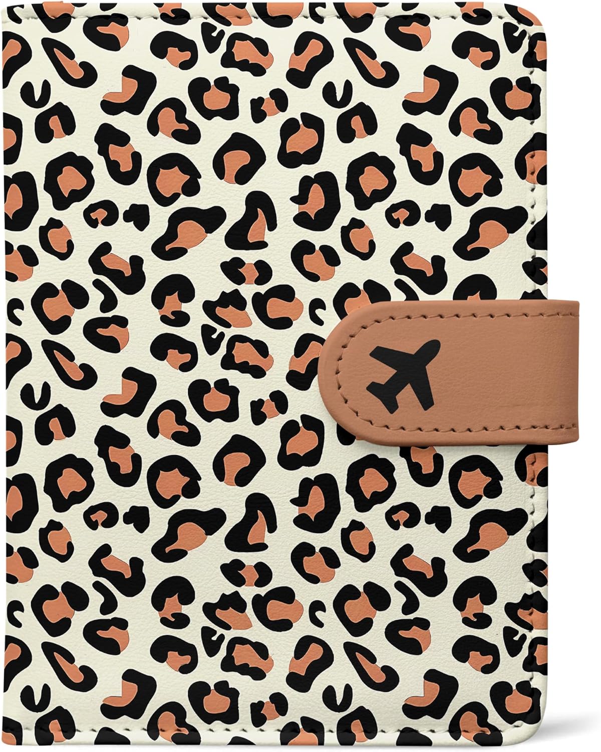 Passport Holder, Travel Wallet Cover with Pen Loop | Cute RFID Blocking Leather Case with Magnetic Closure for Travel Essentials-flower