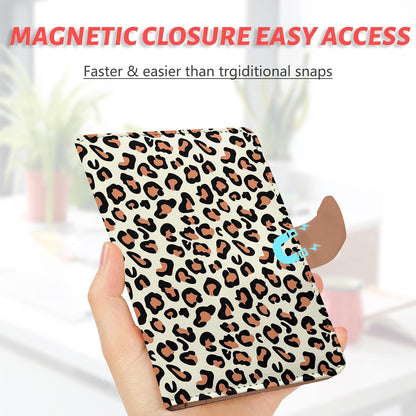 Passport Holder, Travel Wallet Cover with Pen Loop | Cute RFID Blocking Leather Case with Magnetic Closure for Travel Essentials-flower