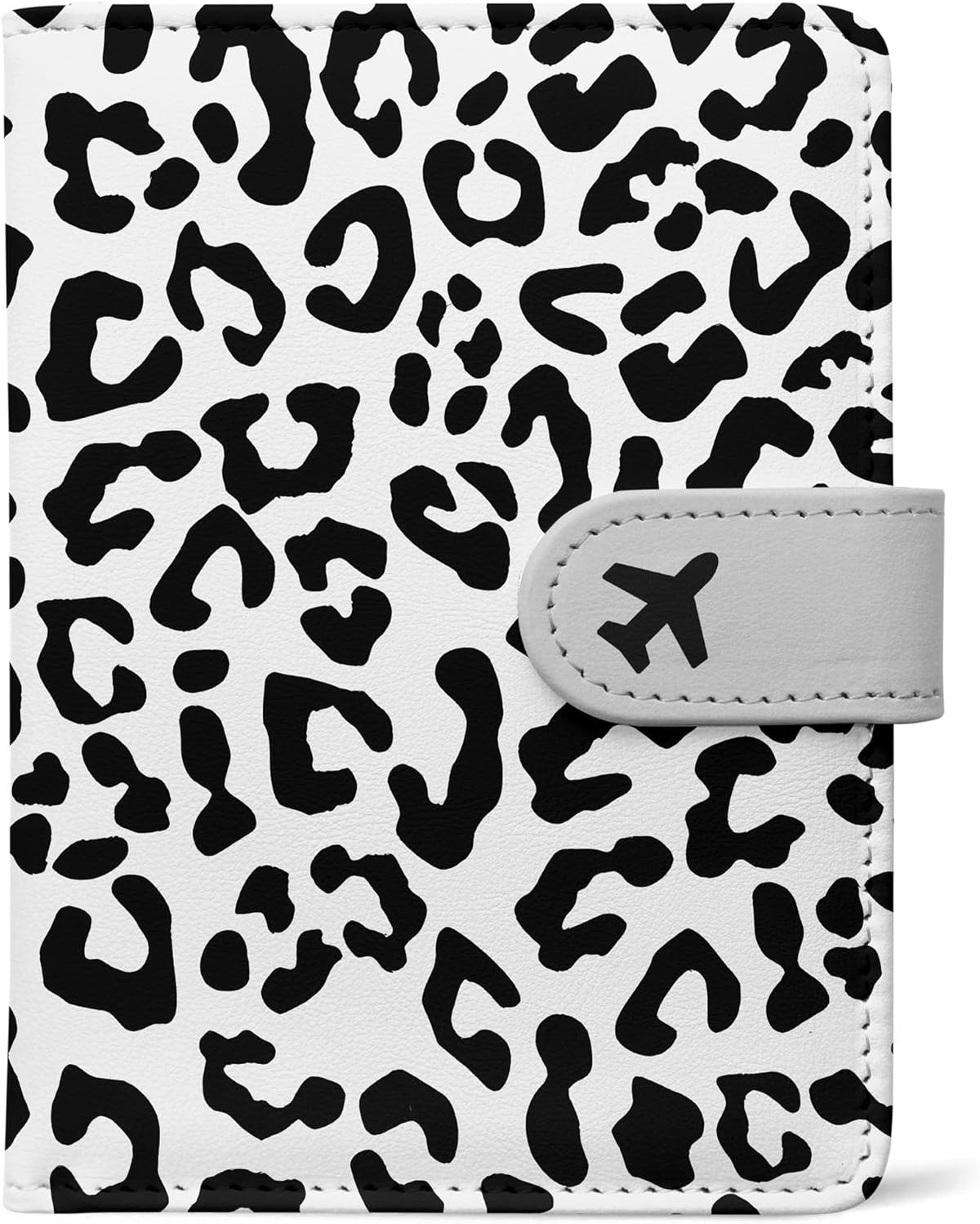 Passport Holder, Travel Wallet Cover with Pen Loop | Cute RFID Blocking Leather Case with Magnetic Closure for Travel Essentials-flower