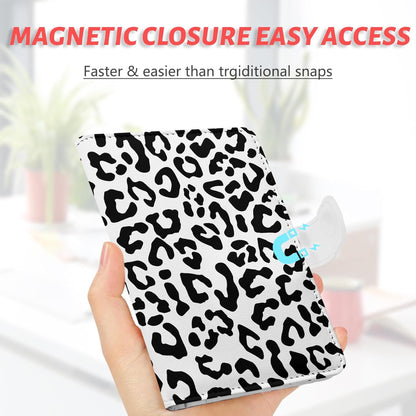 Passport Holder, Travel Wallet Cover with Pen Loop | Cute RFID Blocking Leather Case with Magnetic Closure for Travel Essentials-flower