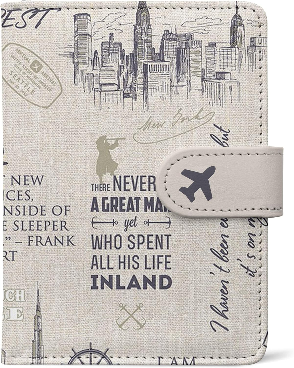 Passport Holder, Travel Wallet Cover with Pen Loop | Cute RFID Blocking Leather Case with Magnetic Closure for Travel Essentials-flower