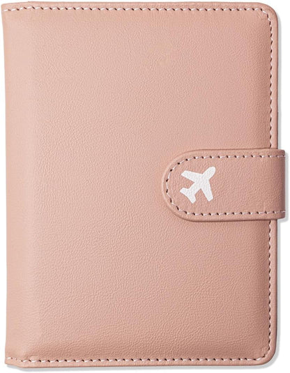Passport Holder, Travel Wallet Cover with Pen Loop | Cute RFID Blocking Leather Case with Magnetic Closure for Travel Essentials-flower