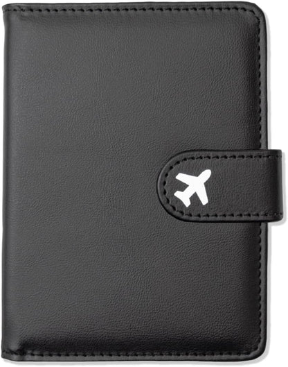 Passport Holder, Travel Wallet Cover with Pen Loop | Cute RFID Blocking Leather Case with Magnetic Closure for Travel Essentials-flower