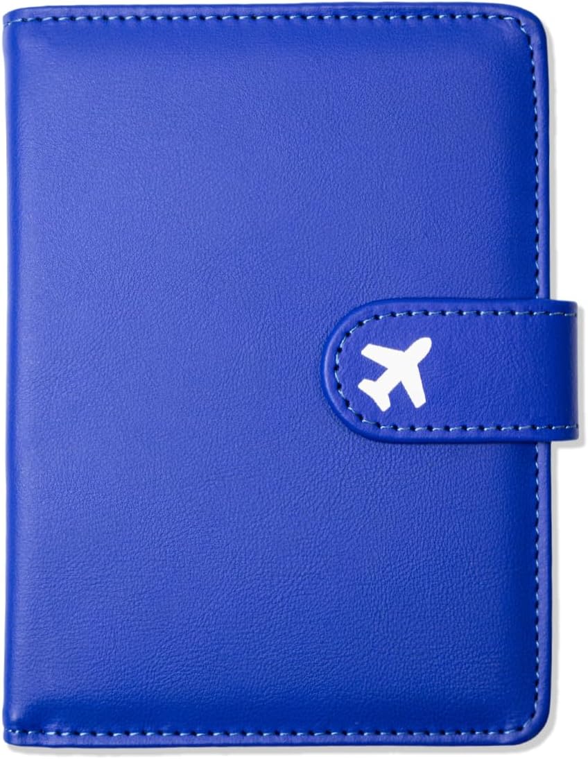 Passport Holder, Travel Wallet Cover with Pen Loop | Cute RFID Blocking Leather Case with Magnetic Closure for Travel Essentials-flower
