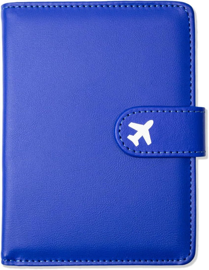 Passport Holder, Travel Wallet Cover with Pen Loop | Cute RFID Blocking Leather Case with Magnetic Closure for Travel Essentials-flower