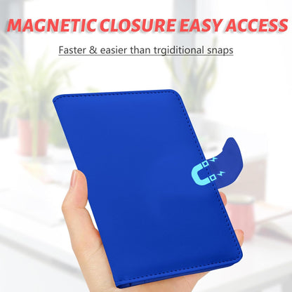Passport Holder, Travel Wallet Cover with Pen Loop | Cute RFID Blocking Leather Case with Magnetic Closure for Travel Essentials-flower