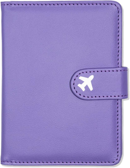 Passport Holder, Travel Wallet Cover with Pen Loop | Cute RFID Blocking Leather Case with Magnetic Closure for Travel Essentials-flower
