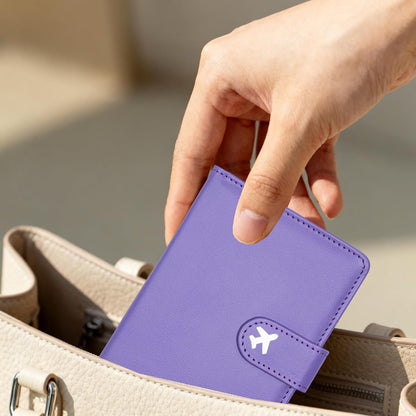 Passport Holder, Travel Wallet Cover with Pen Loop | Cute RFID Blocking Leather Case with Magnetic Closure for Travel Essentials-flower