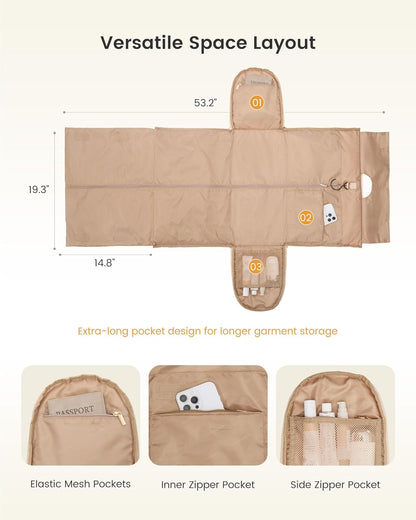 Garment Bags for Travel,Convertible Garment Bag for Women with Shoe Pouch,Carry on Duffel Bag with Toiletry Bag, 2 in 1 Hanging Suitcase Suit Bag,Waterproof Weekender Bags for Business Trip