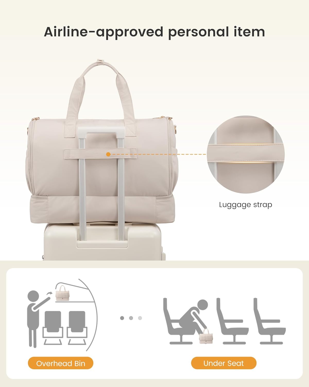 Garment Bags for Travel,Convertible Garment Bag for Women with Shoe Pouch,Carry on Duffel Bag with Toiletry Bag, 2 in 1 Hanging Suitcase Suit Bag,Waterproof Weekender Bags for Business Trip