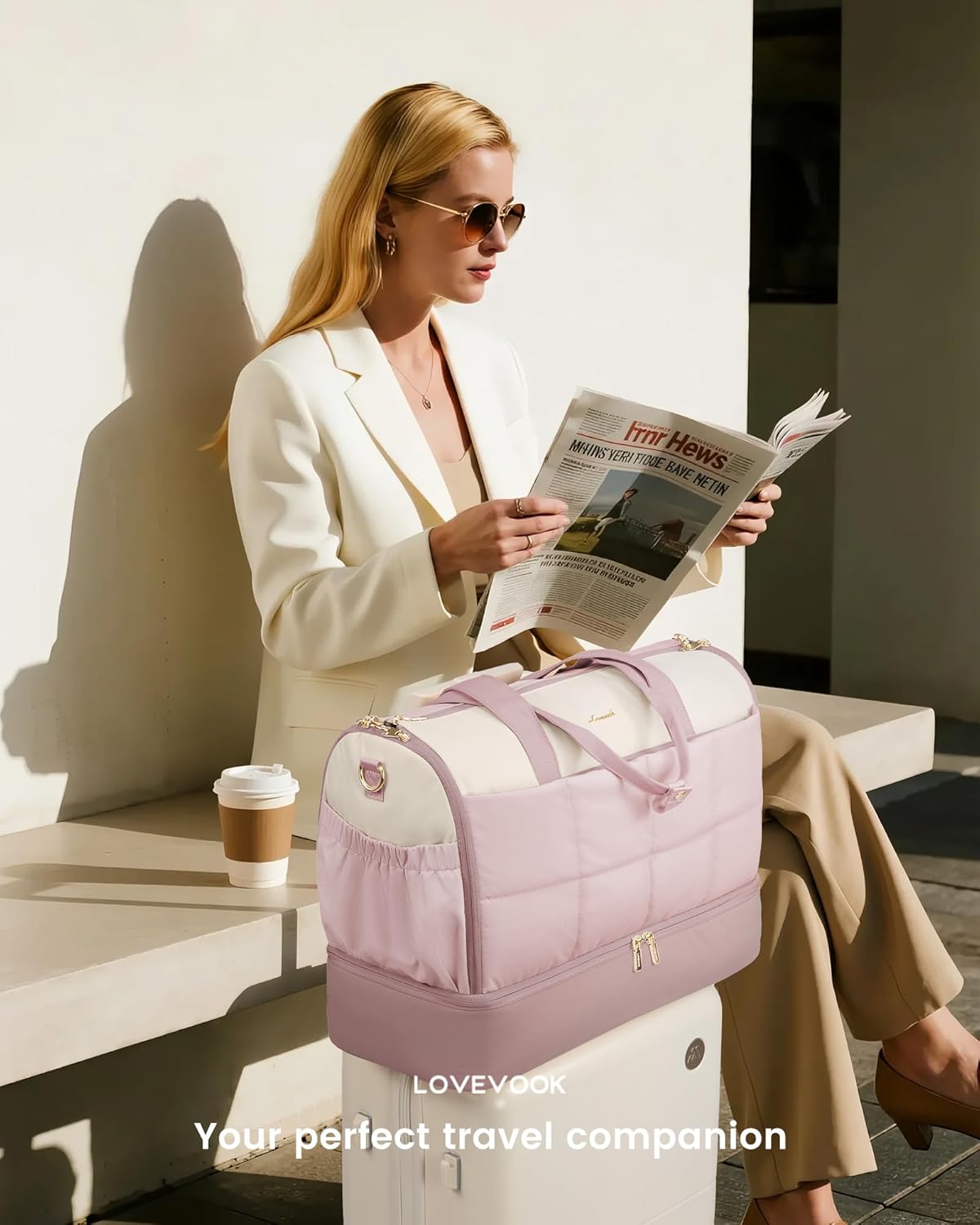 Garment Bags for Travel,Convertible Garment Bag for Women with Shoe Pouch,Carry on Duffel Bag with Toiletry Bag, 2 in 1 Hanging Suitcase Suit Bag,Waterproof Weekender Bags for Business Trip
