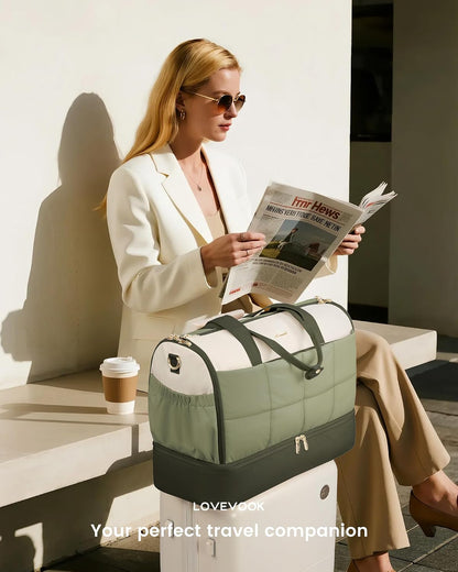 Garment Bags for Travel,Convertible Garment Bag for Women with Shoe Pouch,Carry on Duffel Bag with Toiletry Bag, 2 in 1 Hanging Suitcase Suit Bag,Waterproof Weekender Bags for Business Trip