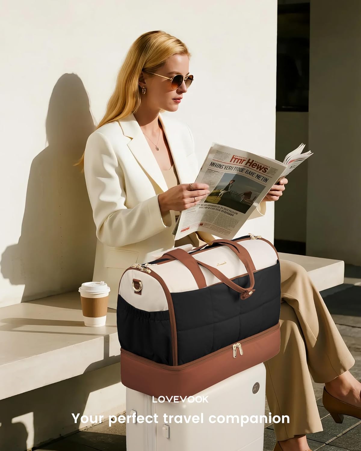 Garment Bags for Travel,Convertible Garment Bag for Women with Shoe Pouch,Carry on Duffel Bag with Toiletry Bag, 2 in 1 Hanging Suitcase Suit Bag,Waterproof Weekender Bags for Business Trip