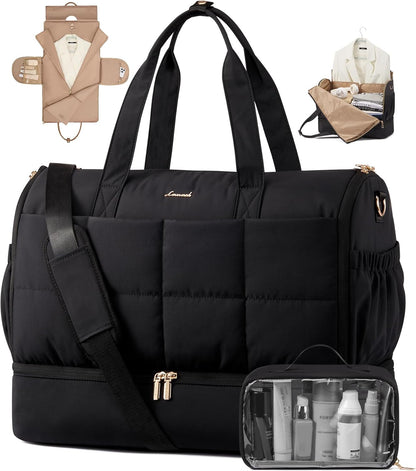 Garment Bags for Travel,Convertible Garment Bag for Women with Shoe Pouch,Carry on Duffel Bag with Toiletry Bag, 2 in 1 Hanging Suitcase Suit Bag,Waterproof Weekender Bags for Business Trip