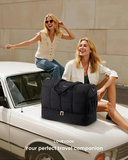 Garment Bags for Travel,Convertible Garment Bag for Women with Shoe Pouch,Carry on Duffel Bag with Toiletry Bag, 2 in 1 Hanging Suitcase Suit Bag,Waterproof Weekender Bags for Business Trip