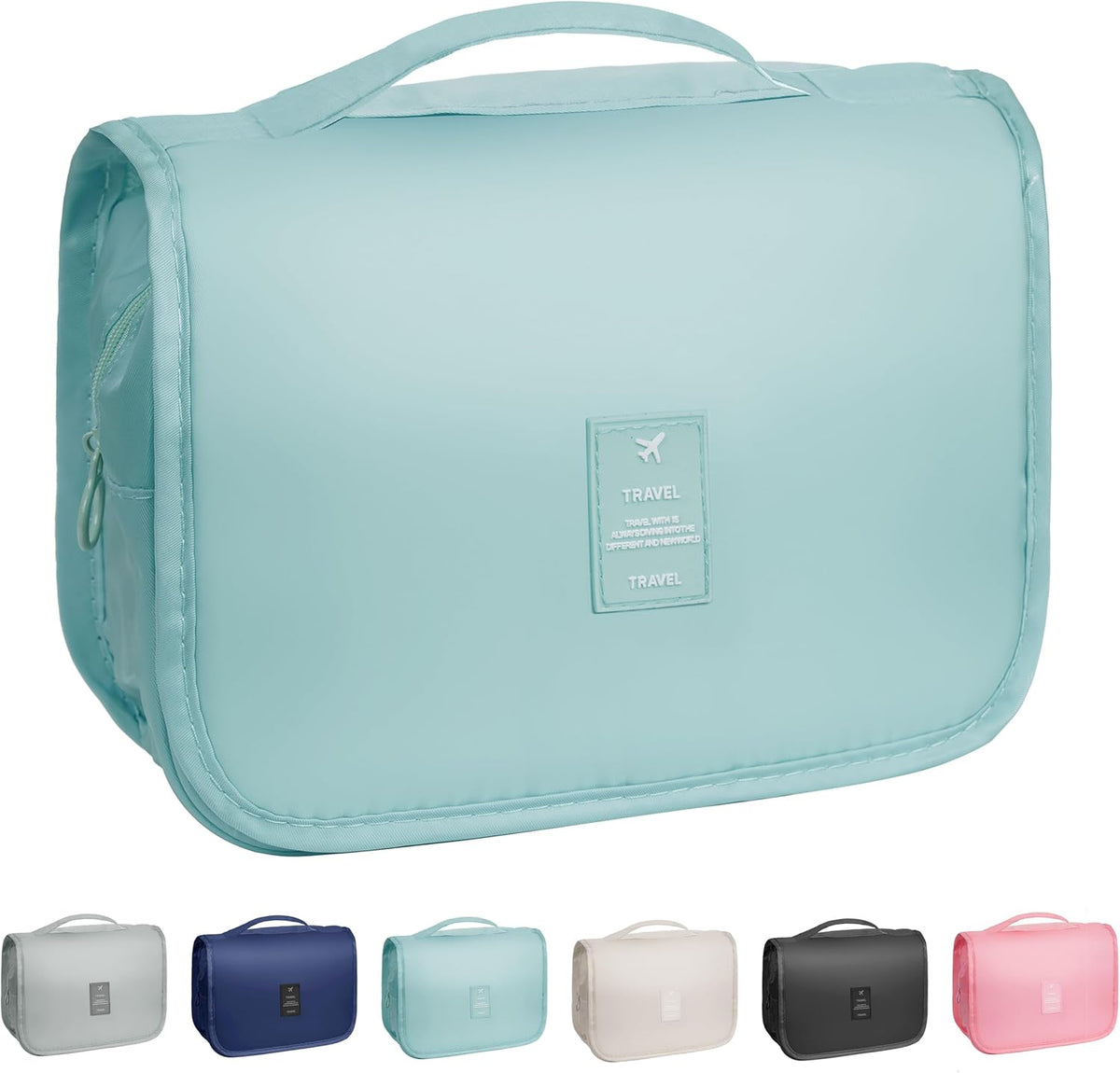 Toiletry Bag Travel Bag with Hanging Hook, Waterproof Shower Bathroom Hanging Toiletry Bag for Men Women,Small Multifunctional Makeup Cosmetic Bag,Portable Toiletries Bag Travel Organizer (Grey)