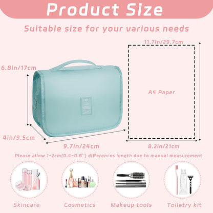 Toiletry Bag Travel Bag with Hanging Hook, Waterproof Shower Bathroom Hanging Toiletry Bag for Men Women,Small Multifunctional Makeup Cosmetic Bag,Portable Toiletries Bag Travel Organizer (Grey)