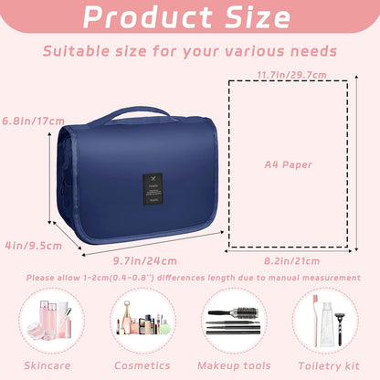 Toiletry Bag Travel Bag with Hanging Hook, Waterproof Shower Bathroom Hanging Toiletry Bag for Men Women,Small Multifunctional Makeup Cosmetic Bag,Portable Toiletries Bag Travel Organizer (Grey)