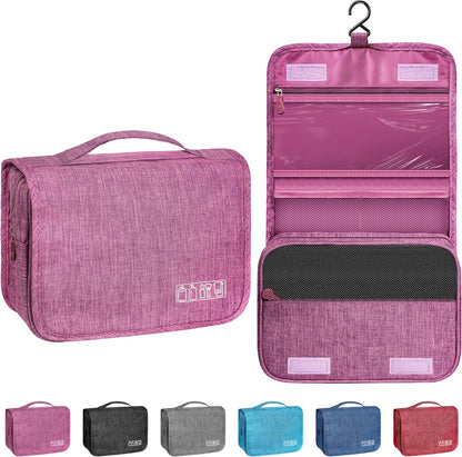 Toiletry Bag Travel Bag with Hanging Hook, Waterproof Shower Bathroom Hanging Toiletry Bag for Men Women,Small Multifunctional Makeup Cosmetic Bag,Portable Toiletries Bag Travel Organizer (Grey)