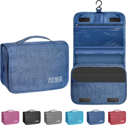 Toiletry Bag Travel Bag with Hanging Hook, Waterproof Shower Bathroom Hanging Toiletry Bag for Men Women,Small Multifunctional Makeup Cosmetic Bag,Portable Toiletries Bag Travel Organizer (Grey)
