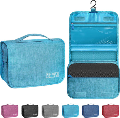 Toiletry Bag Travel Bag with Hanging Hook, Waterproof Shower Bathroom Hanging Toiletry Bag for Men Women,Small Multifunctional Makeup Cosmetic Bag,Portable Toiletries Bag Travel Organizer (Grey)
