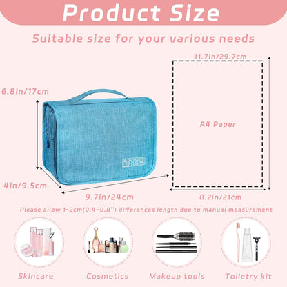 Toiletry Bag Travel Bag with Hanging Hook, Waterproof Shower Bathroom Hanging Toiletry Bag for Men Women,Small Multifunctional Makeup Cosmetic Bag,Portable Toiletries Bag Travel Organizer (Grey)