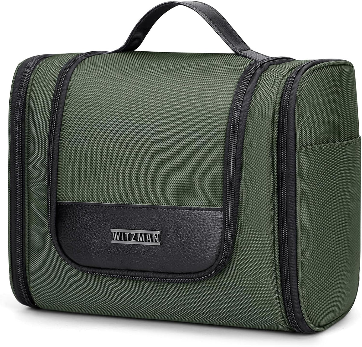 Toiletry Bag for Men Nylon Hanging Water-resistant Shaving Dopp Kit | With Dry-wet Separation Pocket, Multi-pockets for Organized Storage, Lightweight, For Travel, Bathroom, B690 Army Green