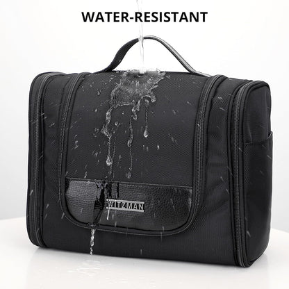 Toiletry Bag for Men Nylon Hanging Water-resistant Shaving Dopp Kit | With Dry-wet Separation Pocket, Multi-pockets for Organized Storage, Lightweight, For Travel, Bathroom, B690 Army Green
