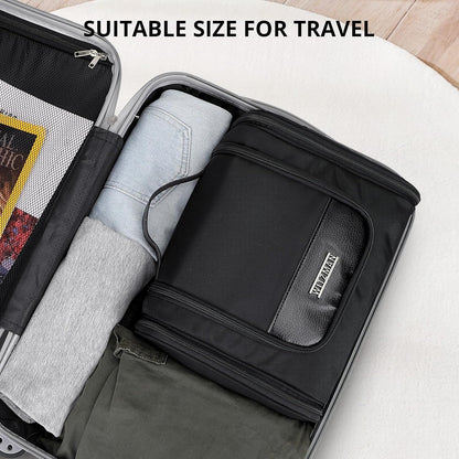 Toiletry Bag for Men Nylon Hanging Water-resistant Shaving Dopp Kit | With Dry-wet Separation Pocket, Multi-pockets for Organized Storage, Lightweight, For Travel, Bathroom, B690 Army Green