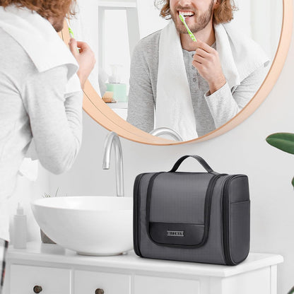 Toiletry Bag for Men Nylon Hanging Water-resistant Shaving Dopp Kit | With Dry-wet Separation Pocket, Multi-pockets for Organized Storage, Lightweight, For Travel, Bathroom, B690 Army Green