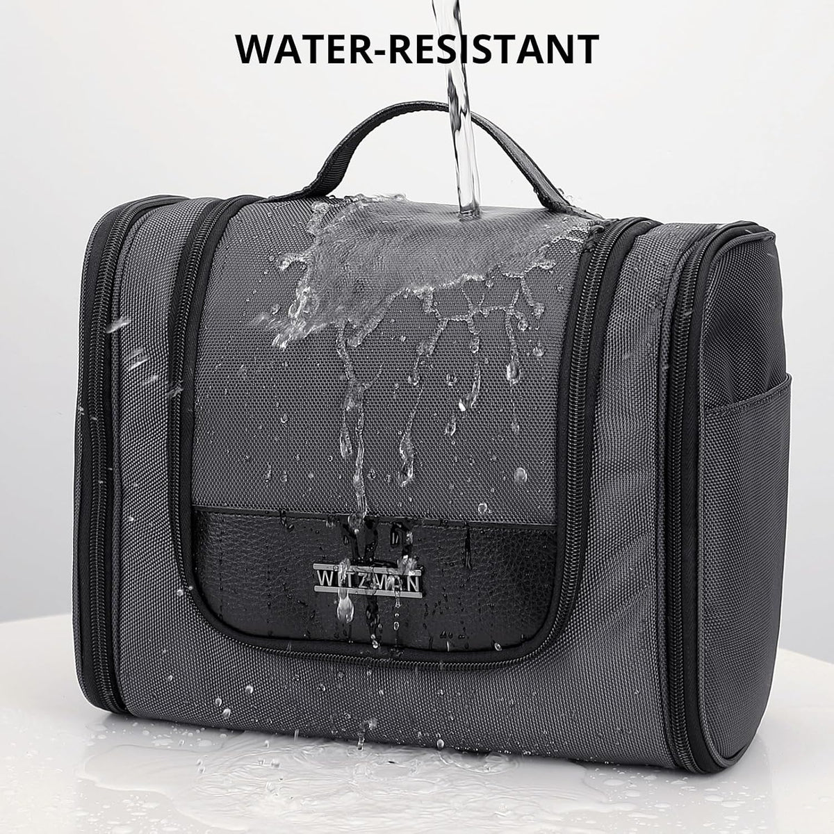 Toiletry Bag for Men Nylon Hanging Water-resistant Shaving Dopp Kit | With Dry-wet Separation Pocket, Multi-pockets for Organized Storage, Lightweight, For Travel, Bathroom, B690 Army Green