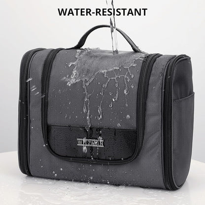 Toiletry Bag for Men Nylon Hanging Water-resistant Shaving Dopp Kit | With Dry-wet Separation Pocket, Multi-pockets for Organized Storage, Lightweight, For Travel, Bathroom, B690 Army Green