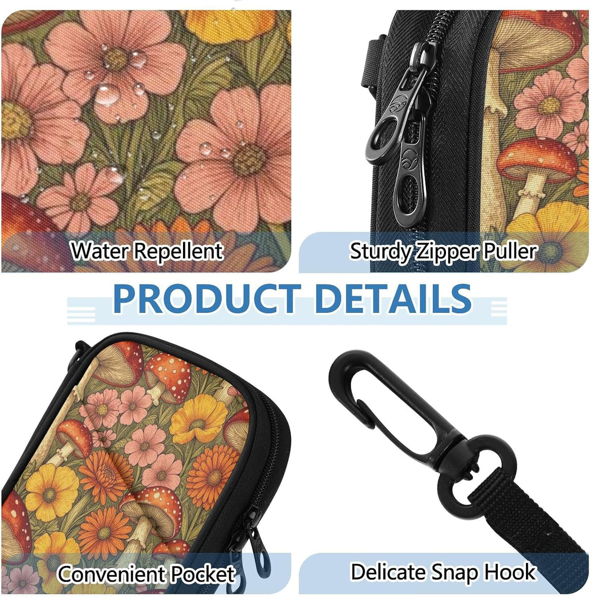 Travel Doc Organizer 8.26×5.51×1.18 In | Polyester Oxford Sturdy Shape Multi-Way Carry for Men Women Vacation Coral Plumeria Vine