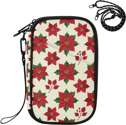 Travel Doc Organizer 8.26×5.51×1.18 In | Polyester Oxford Sturdy Shape Multi-Way Carry for Men Women Vacation Coral Plumeria Vine